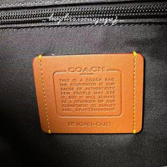 Coach Men's Sprint Backpack In Signature Denim In Silver/Black CAJ57  $745 - Picture 11 of 14